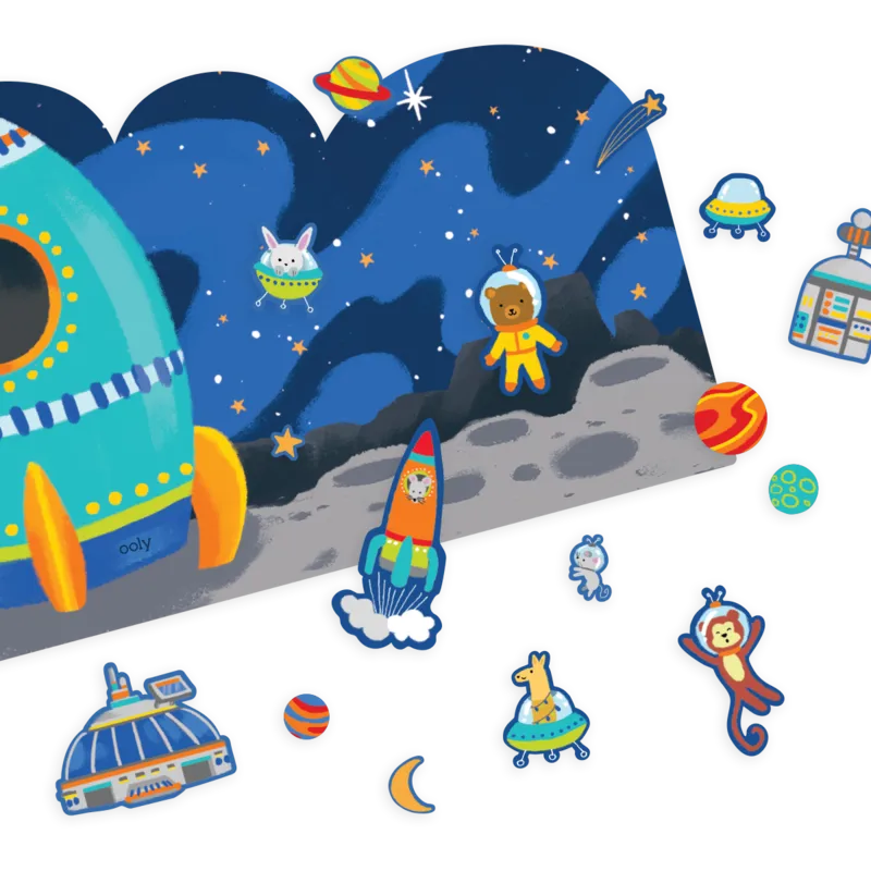 Play Again! Space Critters Reusable Sticker Scenes