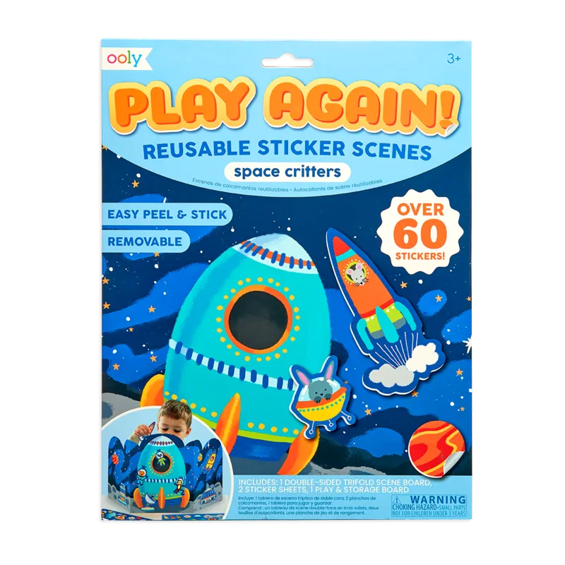 Play Again! Space Critters Reusable Sticker Scenes