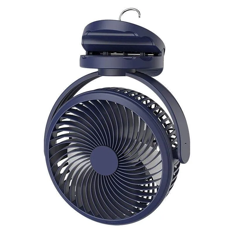 Portable USB Desk Fan With Night Light 360 Degree Rotation