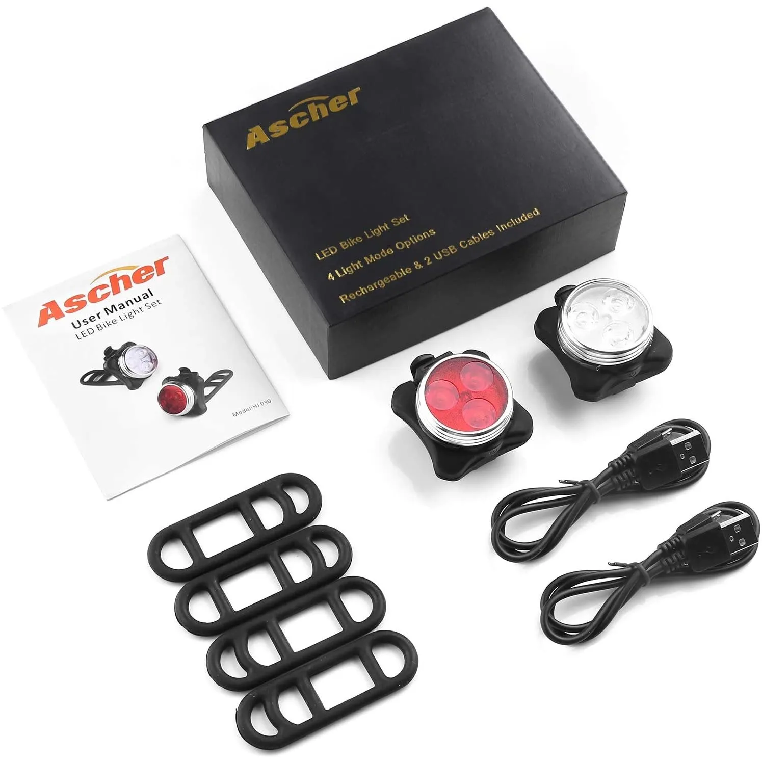 Rechargeable Bike Light Set