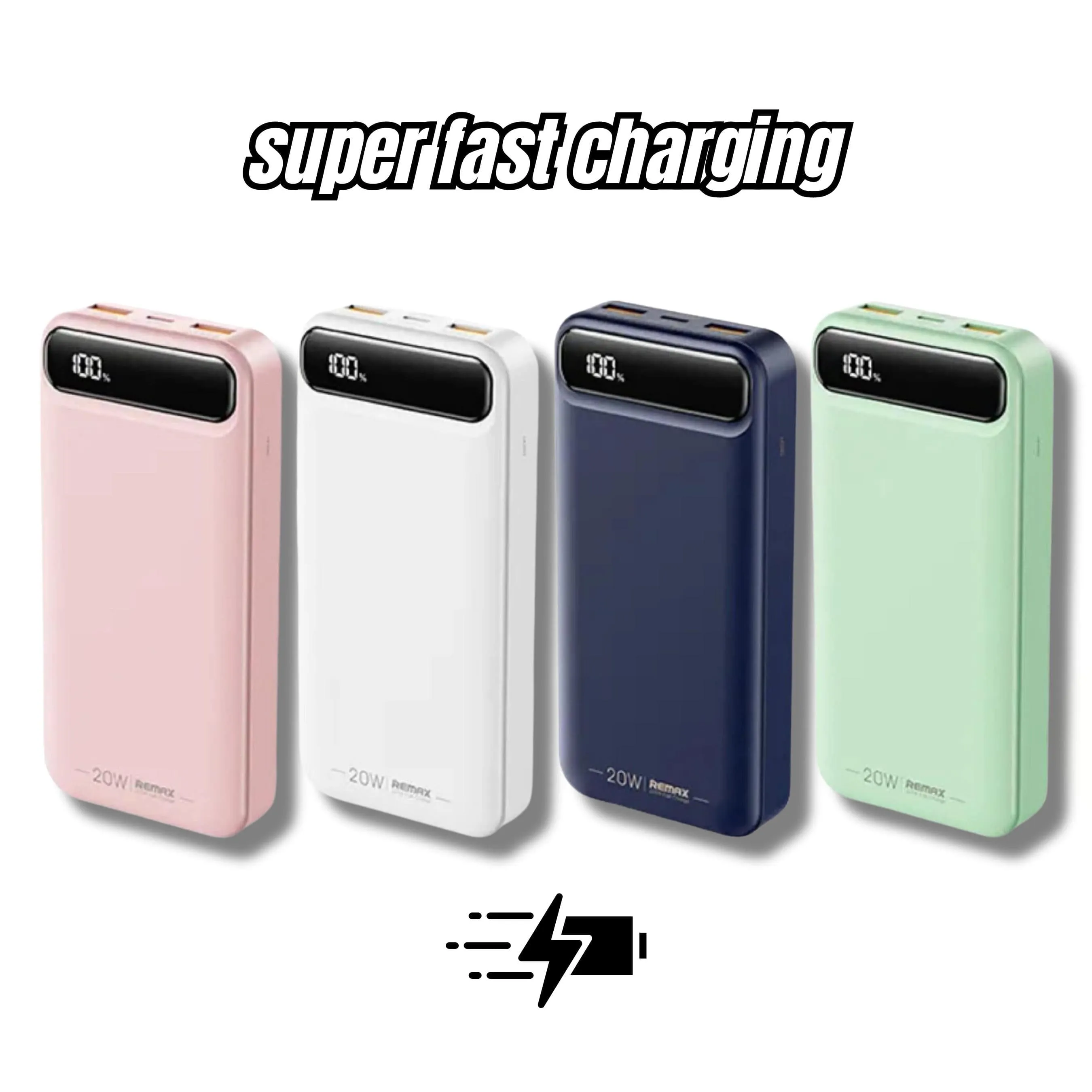 REMAX - Portable Power Bank 20000Mah Fast Charging
