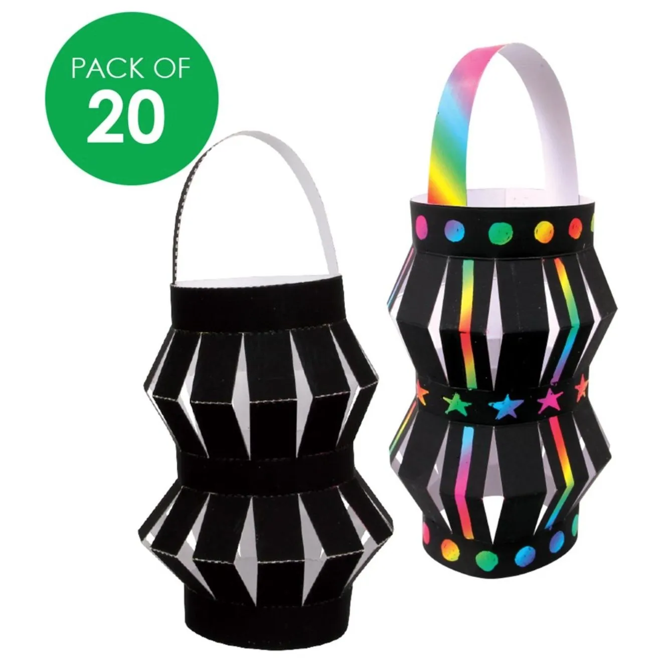 Scratch Board Chinese Lanterns - Pack of 20