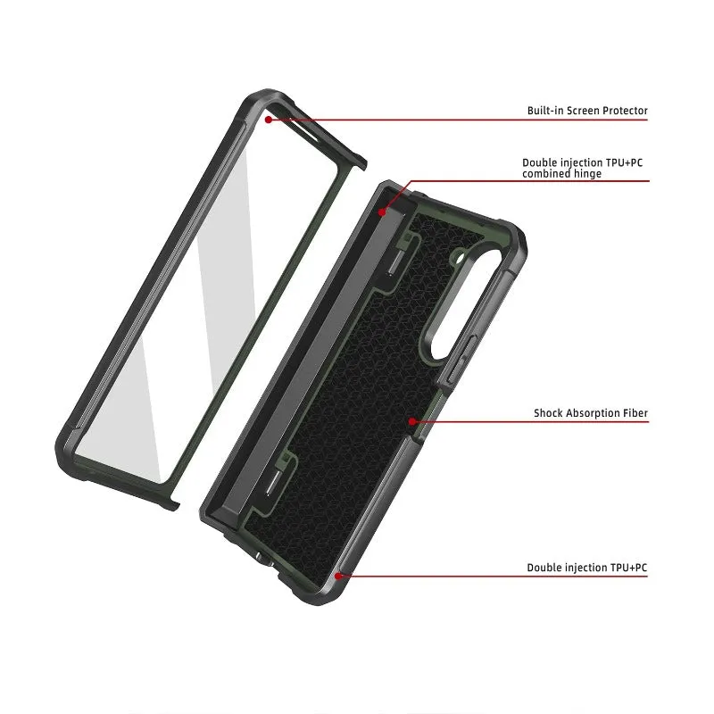 Shock Absorption Tough Rugged Armor Phone Case For Samsung Galaxy Z Fold5 4