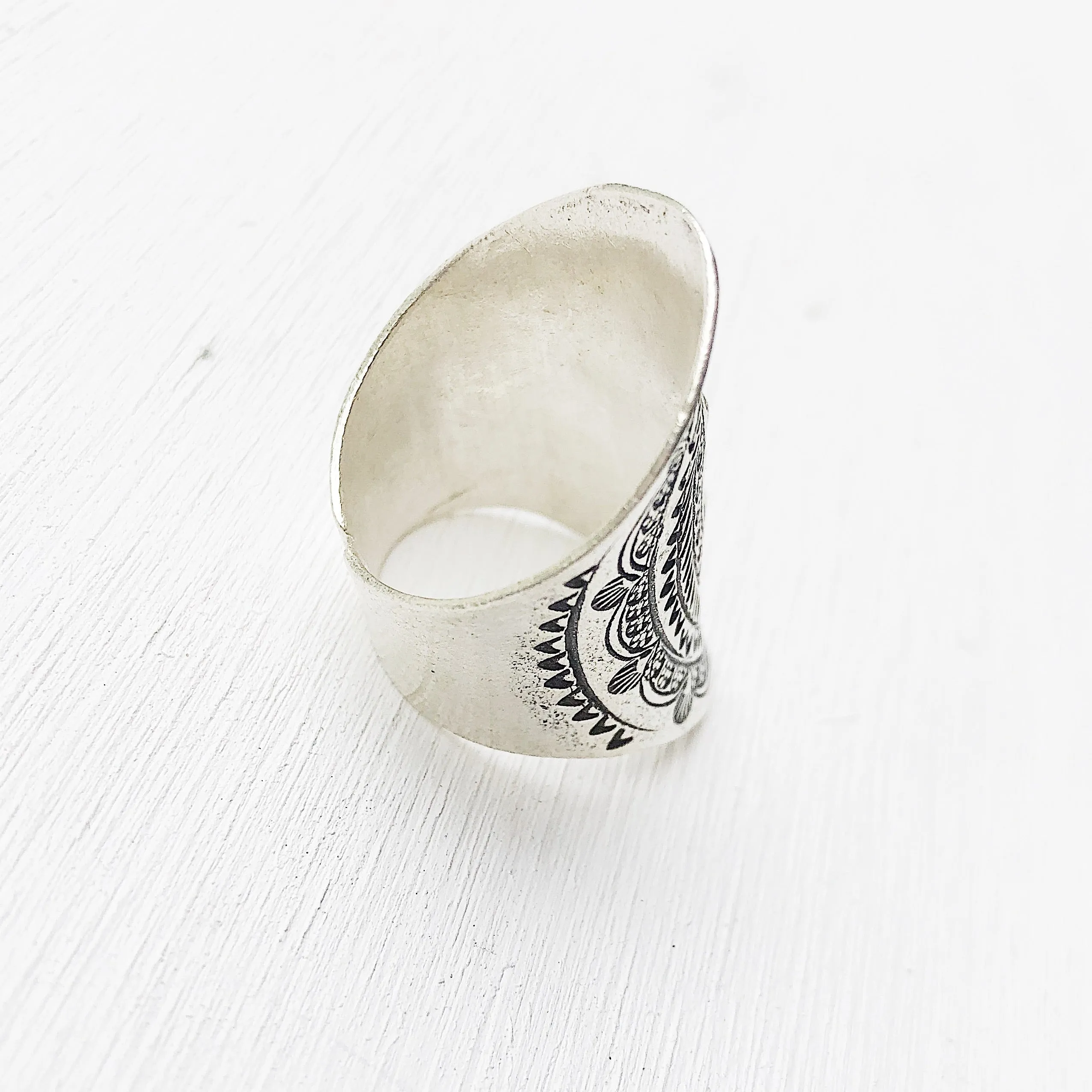 SILVER SHIELDS RING