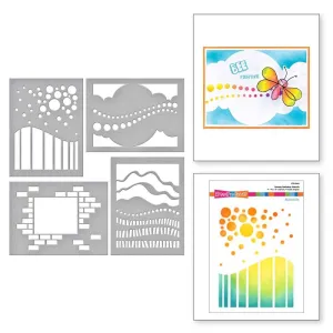 Stampendous stencils - Dreamy Backdrop*