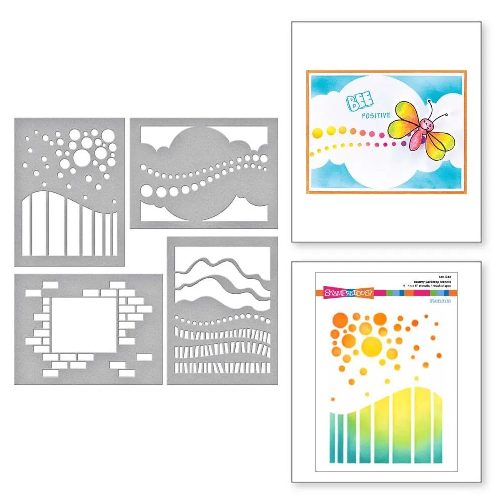 Stampendous stencils - Dreamy Backdrop*