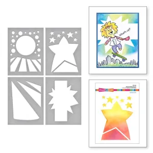 Stampendous stencils - Starry Backdrop*