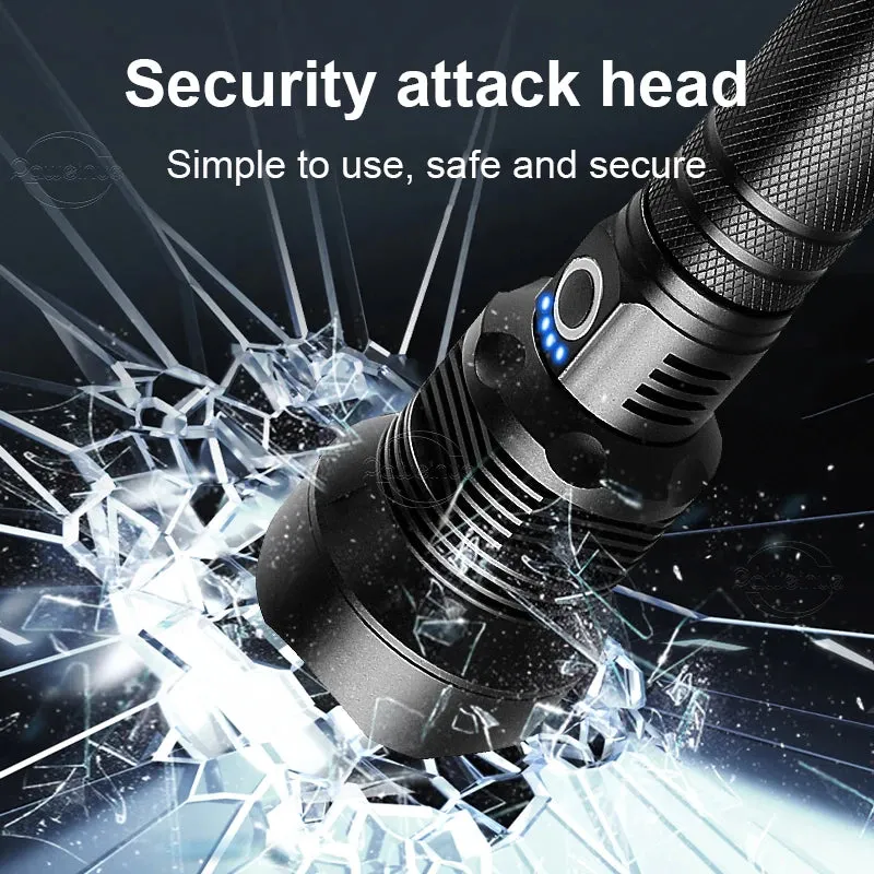 Super High Power XHP 360 Ultra Powerful Rechargeable Strong  Flashlight Led Usb Charging Led Lanterna Hand Torch 18650/26650