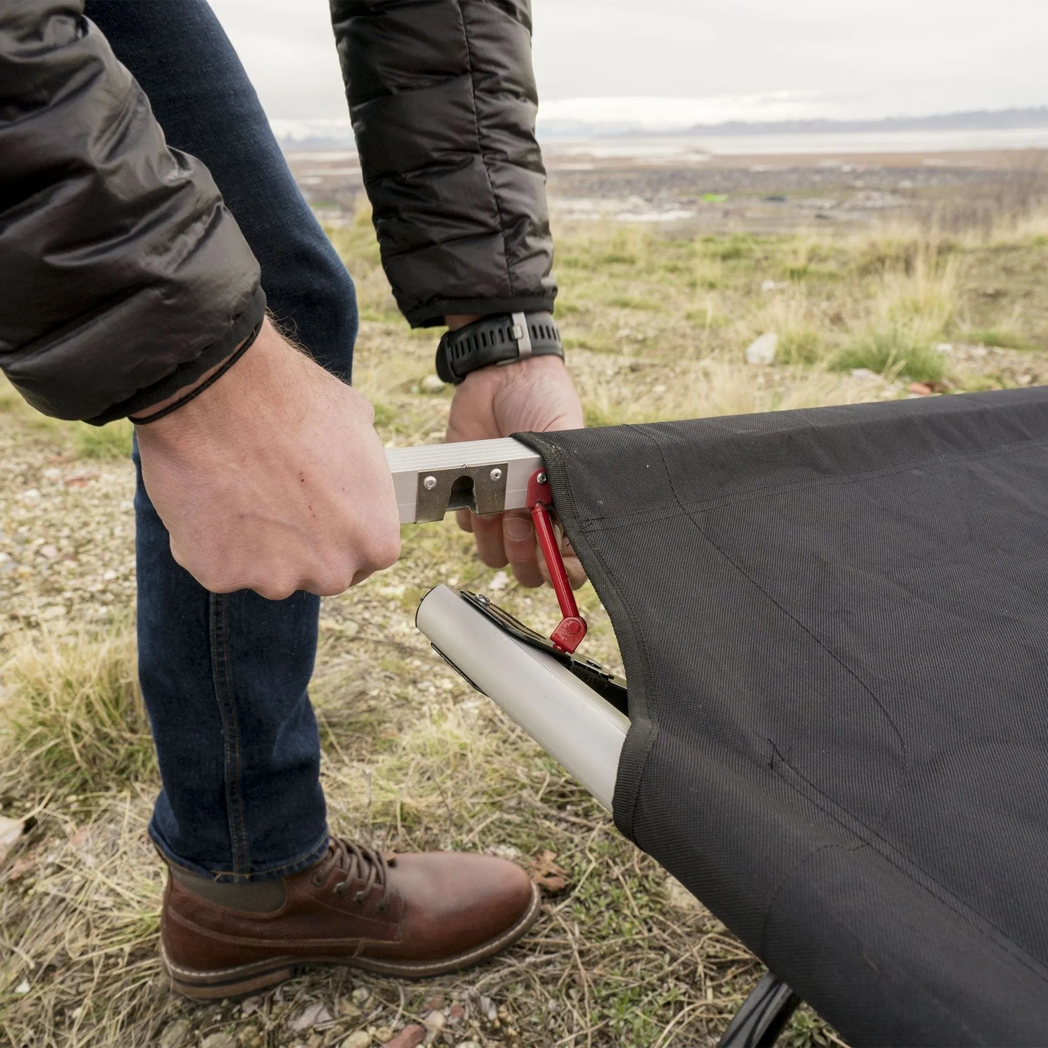 Teton Sports Outfitter XXL Camp Stretcher Bed with Pivot Arm