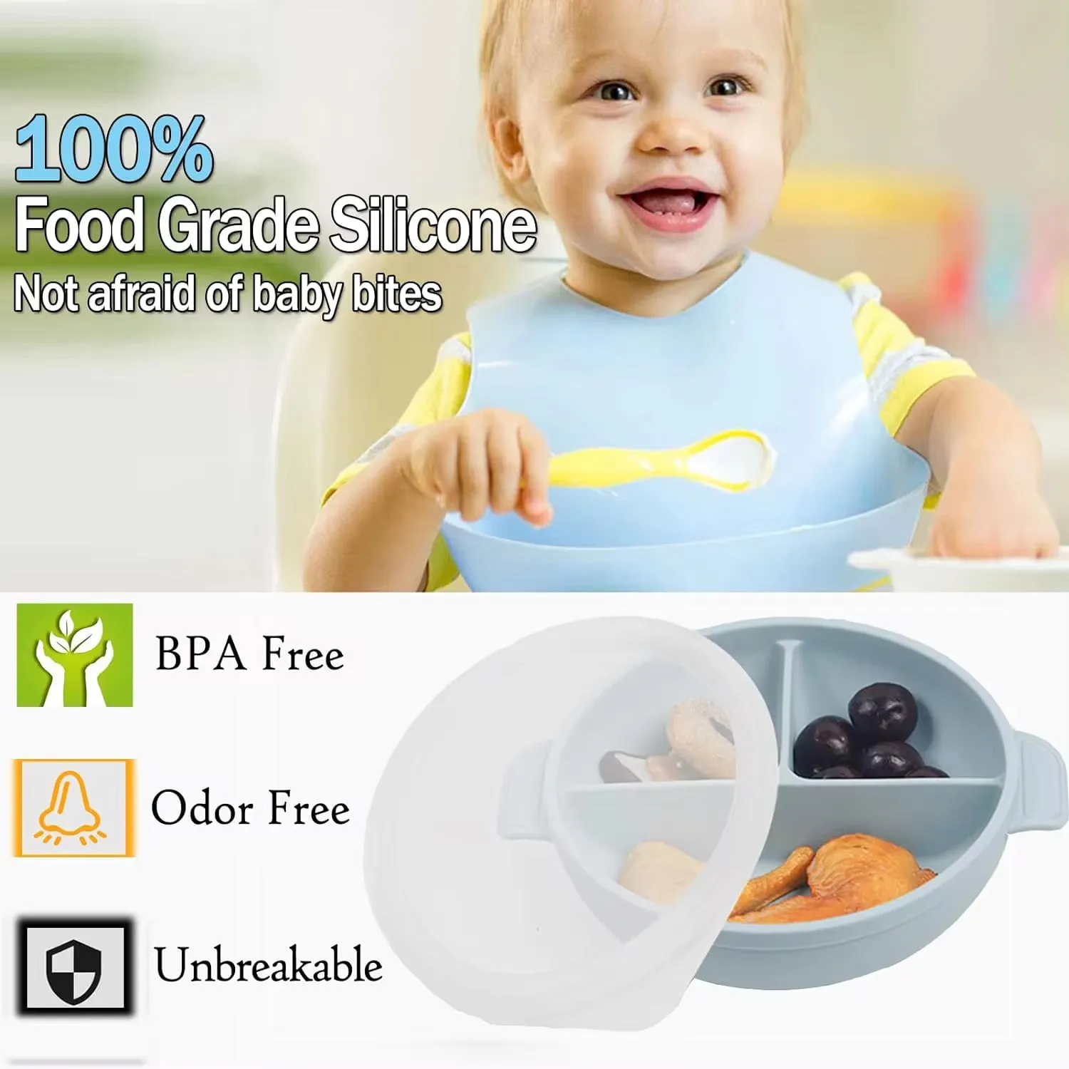 TinyTummy Suction Feeding Set – Durable, BPA-Free Baby Weaning Essentials