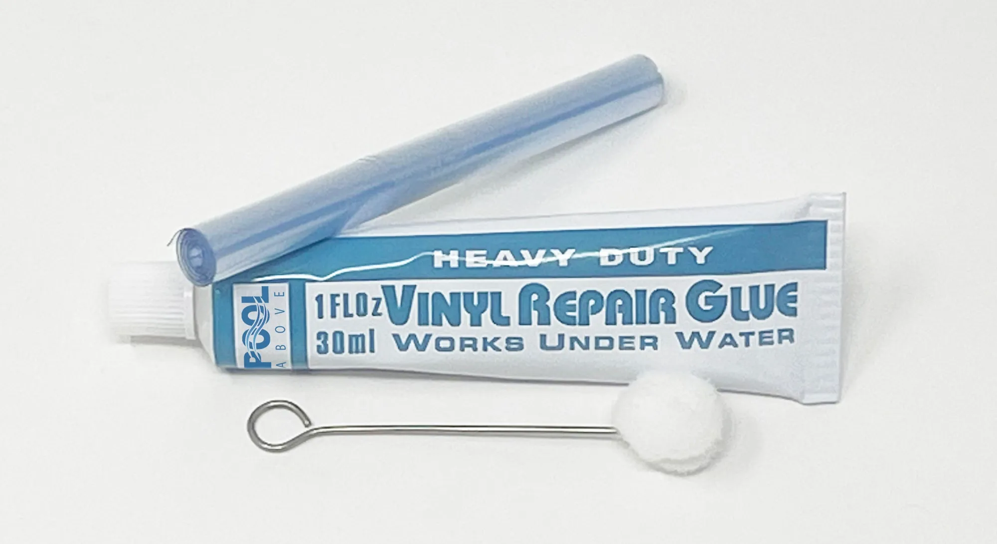 Ultra Frame Pool Liner Repair Kit | Durable Vinyl Glue with Option of Glue-Down or Peel-and-Stick Blue Pool Print Patches for Reliable Repairs