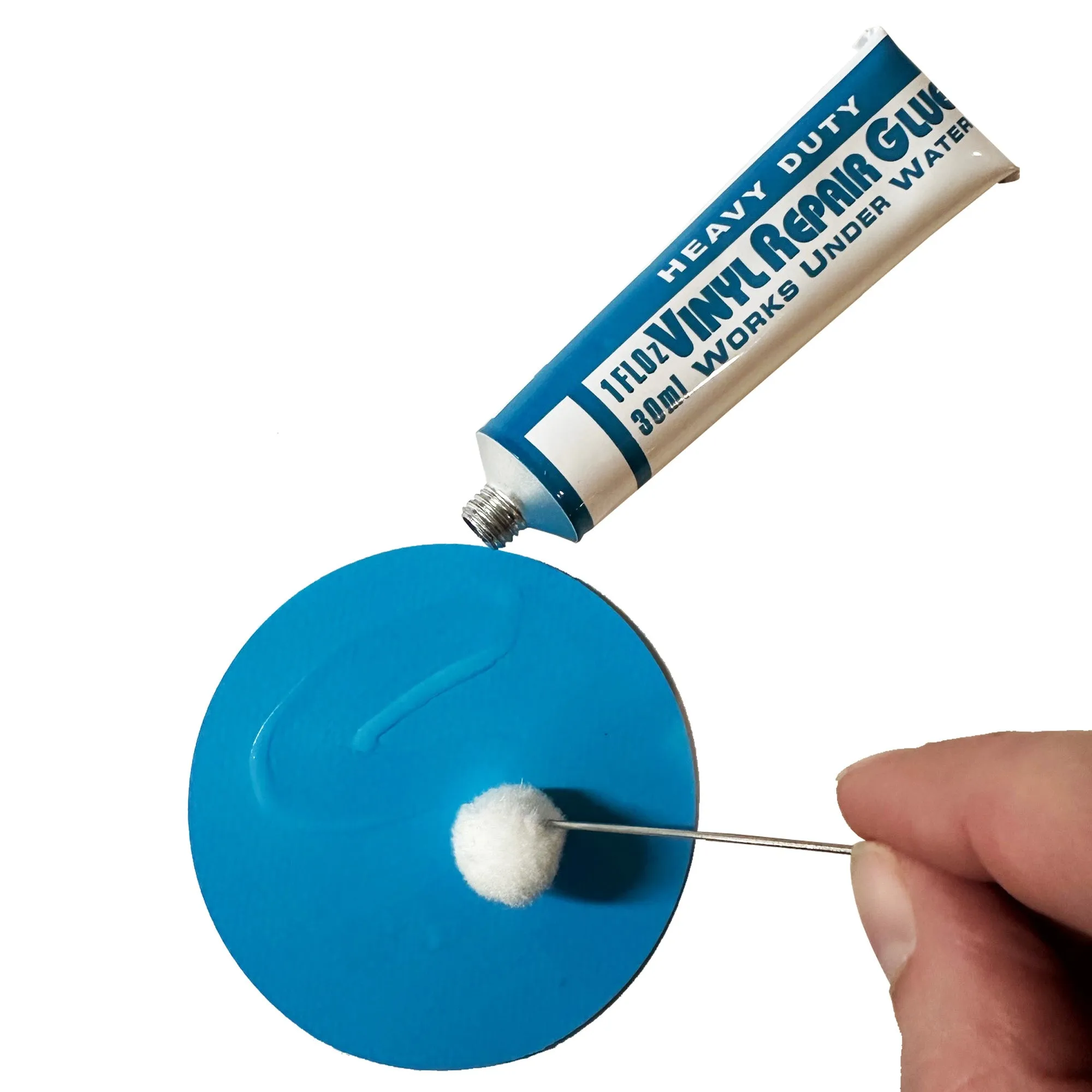 Ultra Frame Pool Liner Repair Kit | Durable Vinyl Glue with Option of Glue-Down or Peel-and-Stick Blue Pool Print Patches for Reliable Repairs