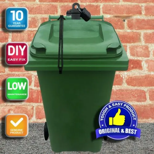 Wheelie Bin Wall Post Mount Lock-Free Bungee Lock