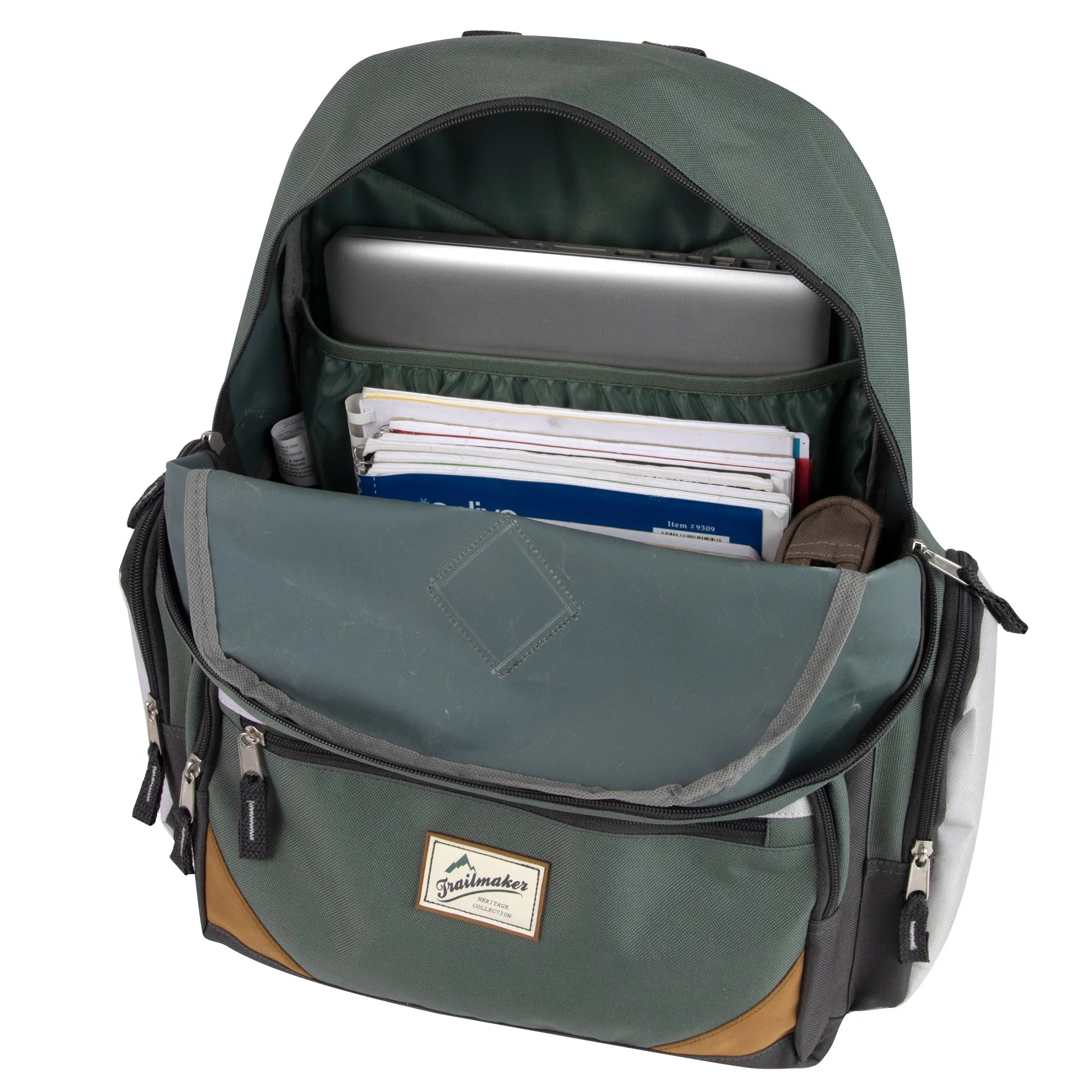 Wholesale 48cm Duo Compartment Backpack with Laptop Sleeve 25L Capacity - 3 Girls Colours