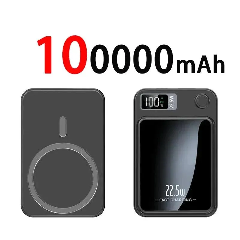Xiaomi 100000mAh Magnetic Qi Wireless Charger - Portable 22.5W Fast Charging Power Bank for iPhone, Samsung, and Huawei