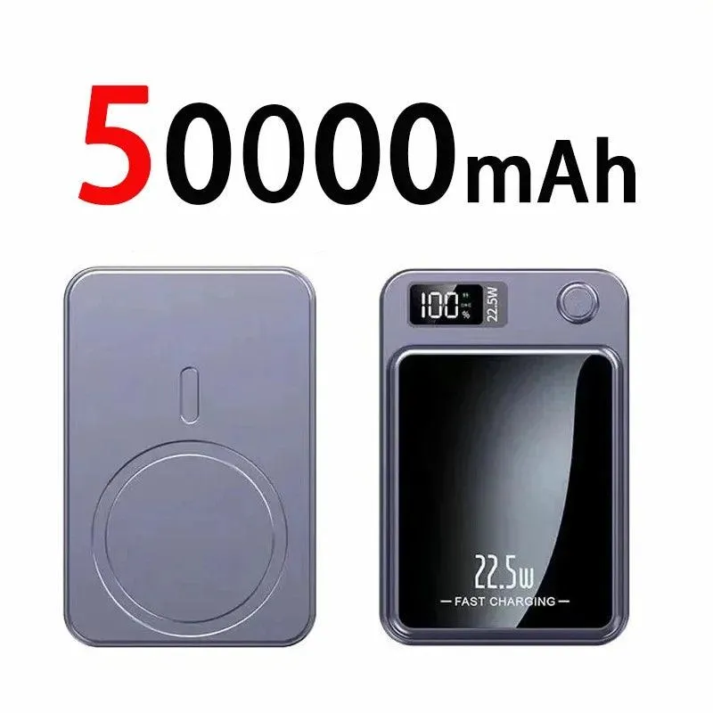 Xiaomi 100000mAh Magnetic Qi Wireless Charger - Portable 22.5W Fast Charging Power Bank for iPhone, Samsung, and Huawei