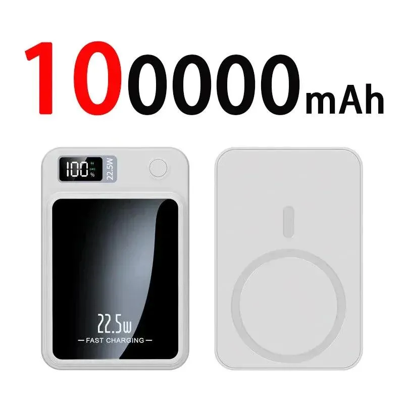 Xiaomi 100000mAh Magnetic Qi Wireless Charger - Portable 22.5W Fast Charging Power Bank for iPhone, Samsung, and Huawei
