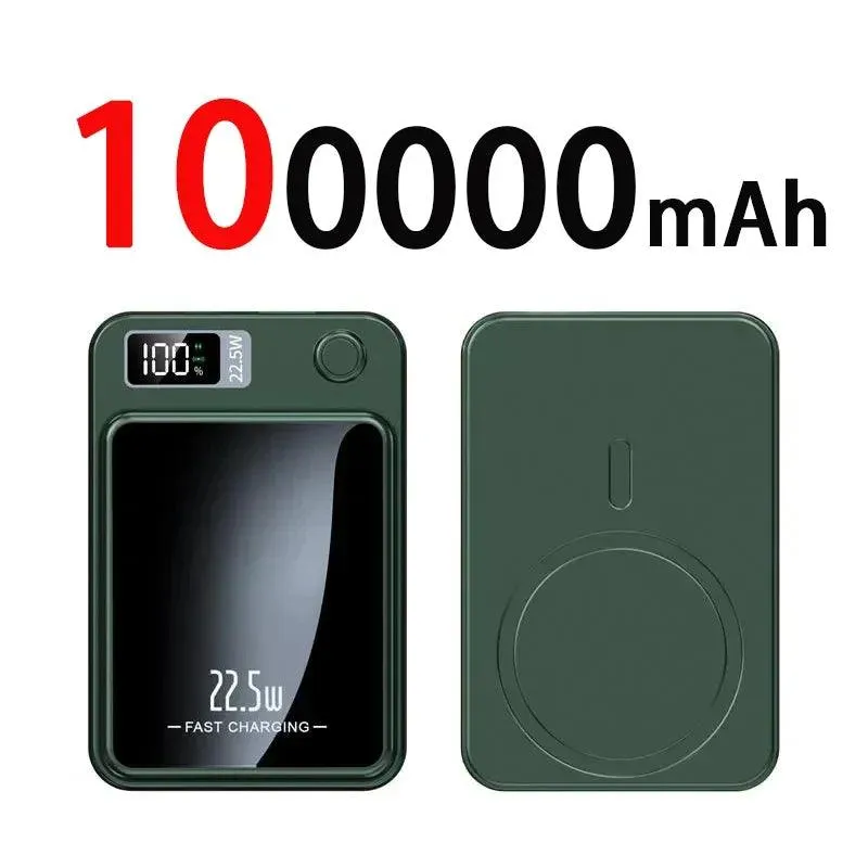 Xiaomi 100000mAh Magnetic Qi Wireless Charger - Portable 22.5W Fast Charging Power Bank for iPhone, Samsung, and Huawei