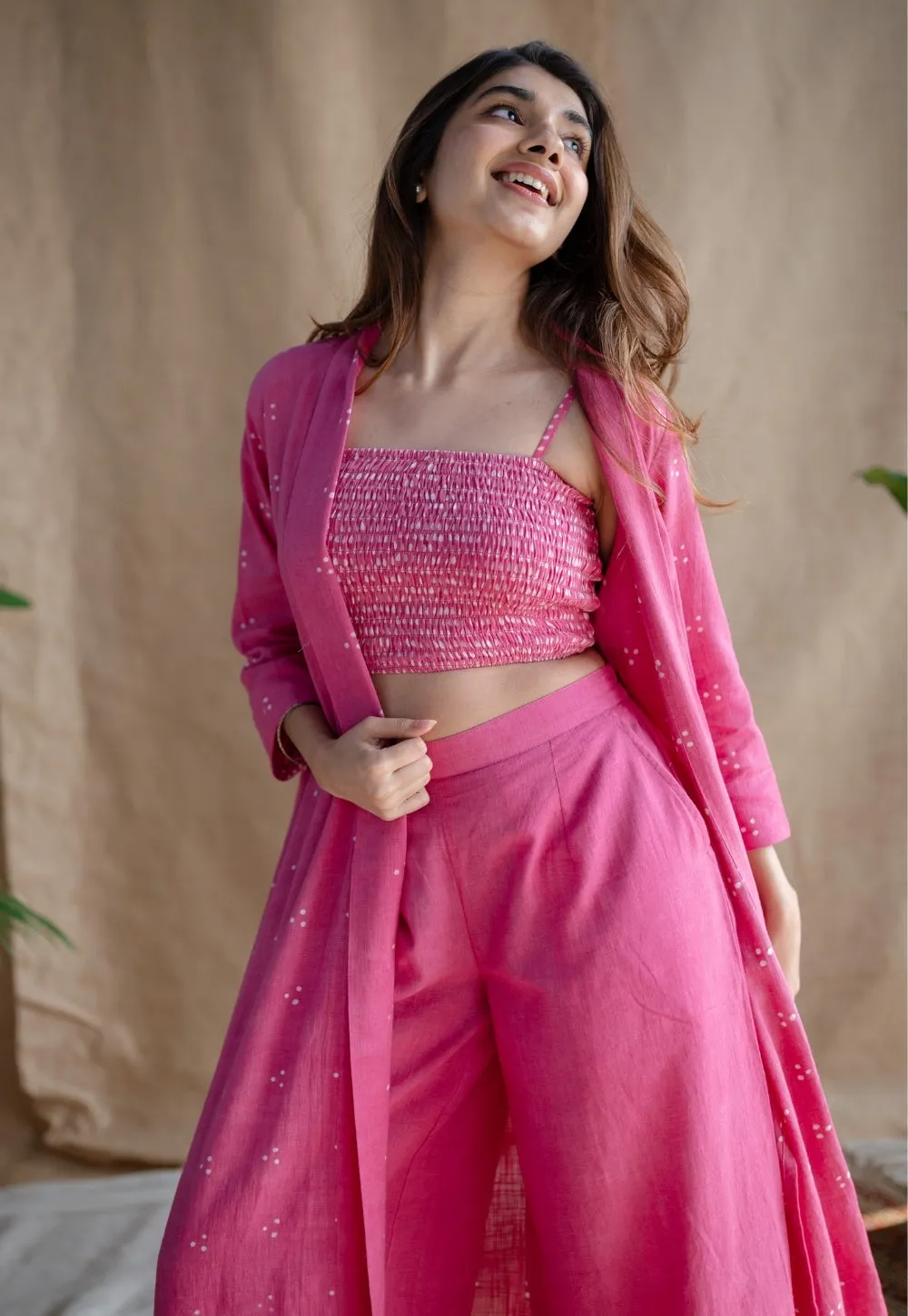 Yafit Slub Cotton Wide Leg Pant