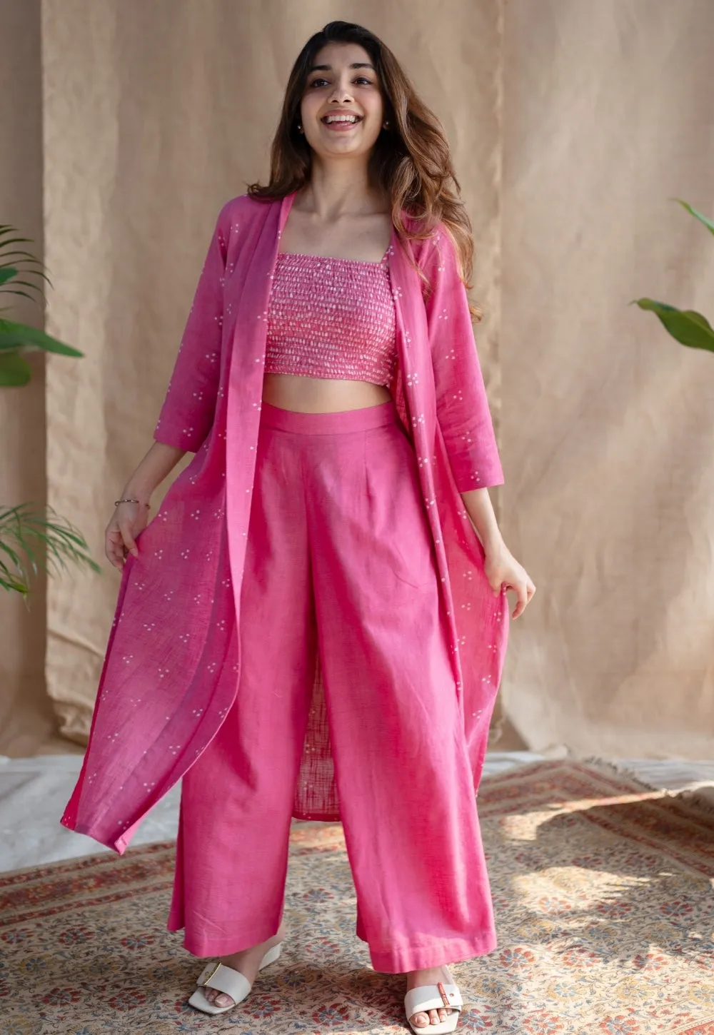 Yafit Slub Cotton Wide Leg Pant