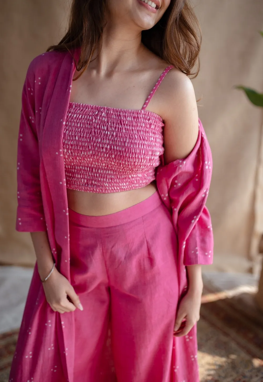Yafit Slub Cotton Wide Leg Pant