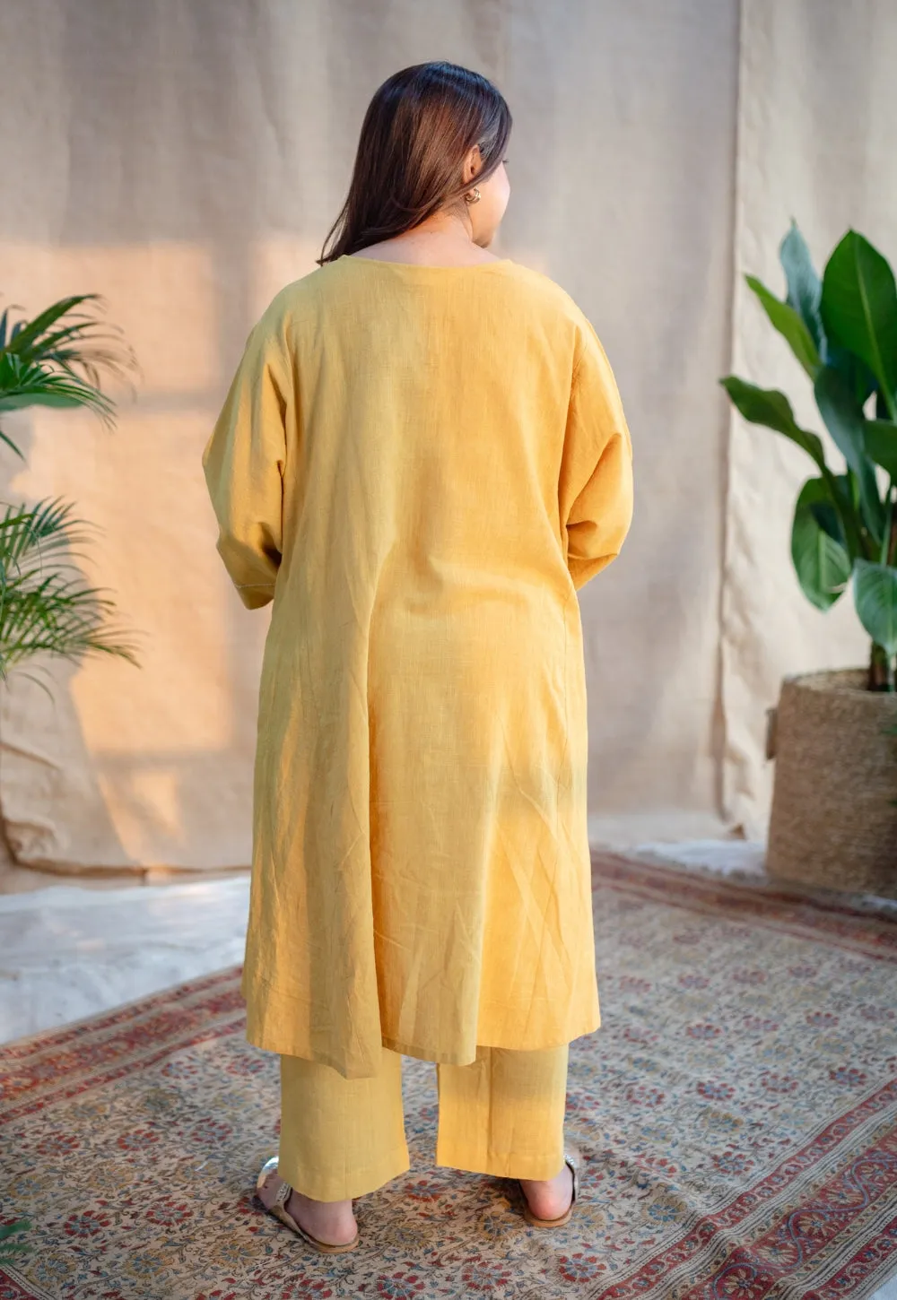 Zanie Slub Cotton Straight Pant